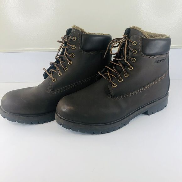 mens size 12 Dexter work boots Brown used waterproof oil skid resistant - Picture 1 of 10